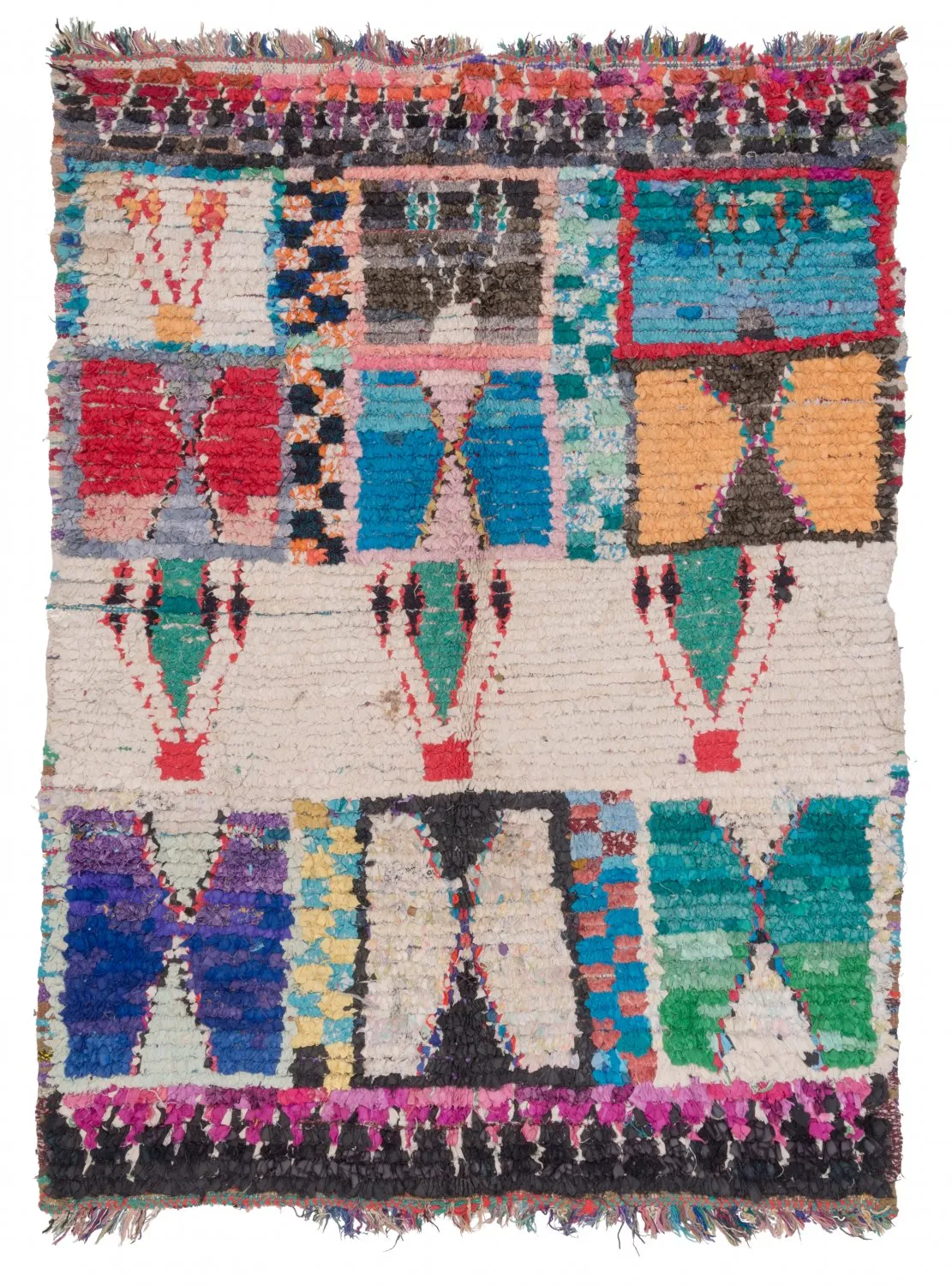 Berberyjskie Dywany Boucherouite Z Maroka 225 x 170 cm