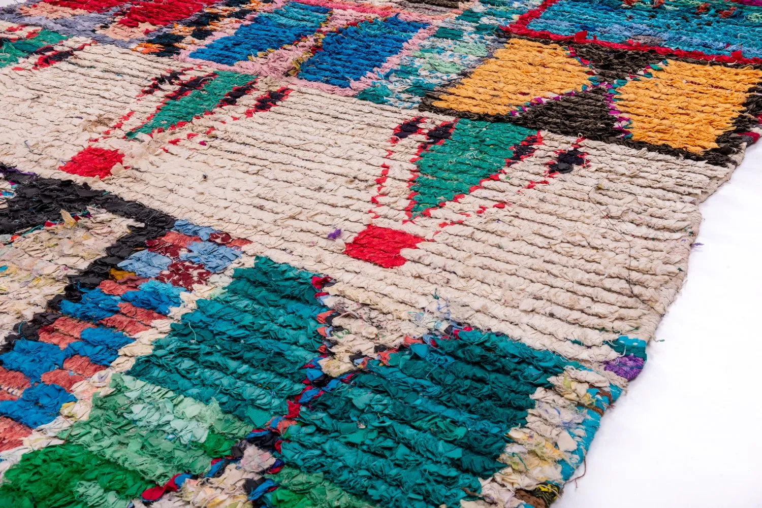 Berberyjskie Dywany Boucherouite Z Maroka 225 x 170 cm