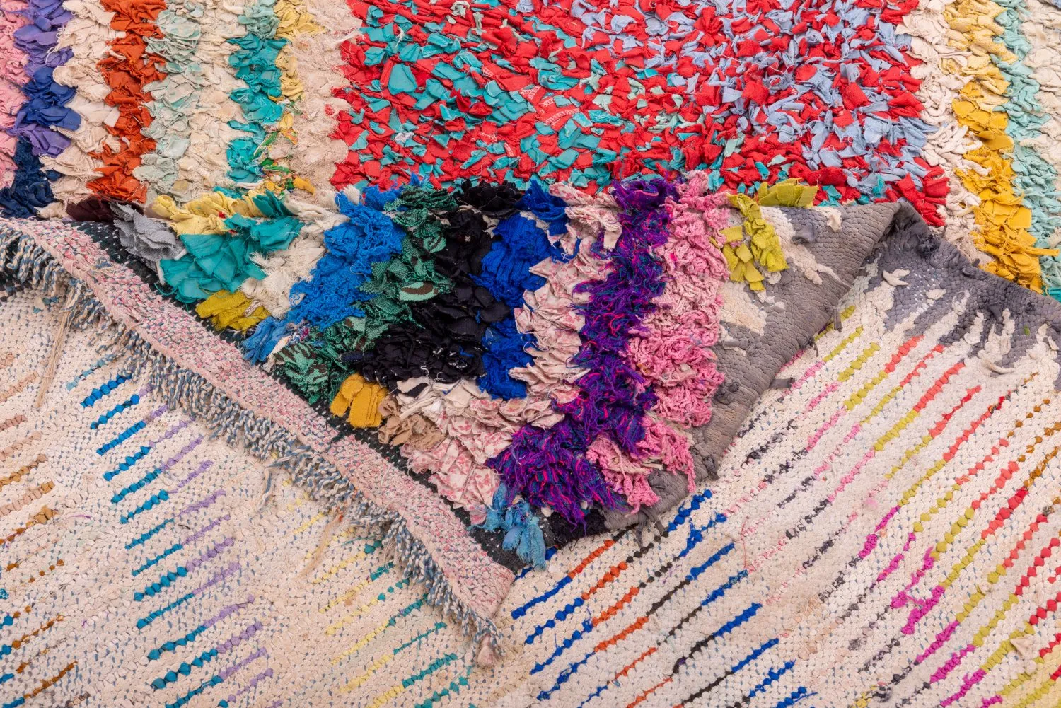 Berberyjskie Dywany Boucherouite Z Maroka 255 x 150 cm