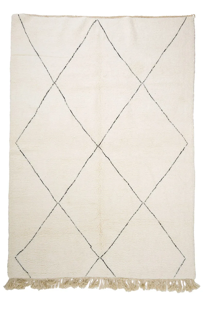 Berberyjskie Dywany Beni Ourain z Maroka 210 x 295 cm