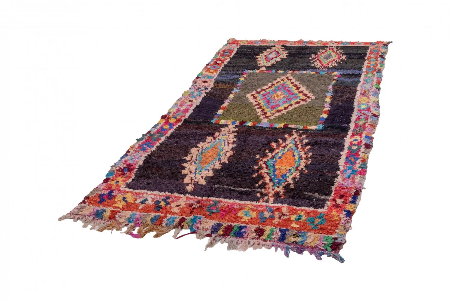 Berberyjskie Dywany Boucherouite Z Maroka 280 x 130 cm