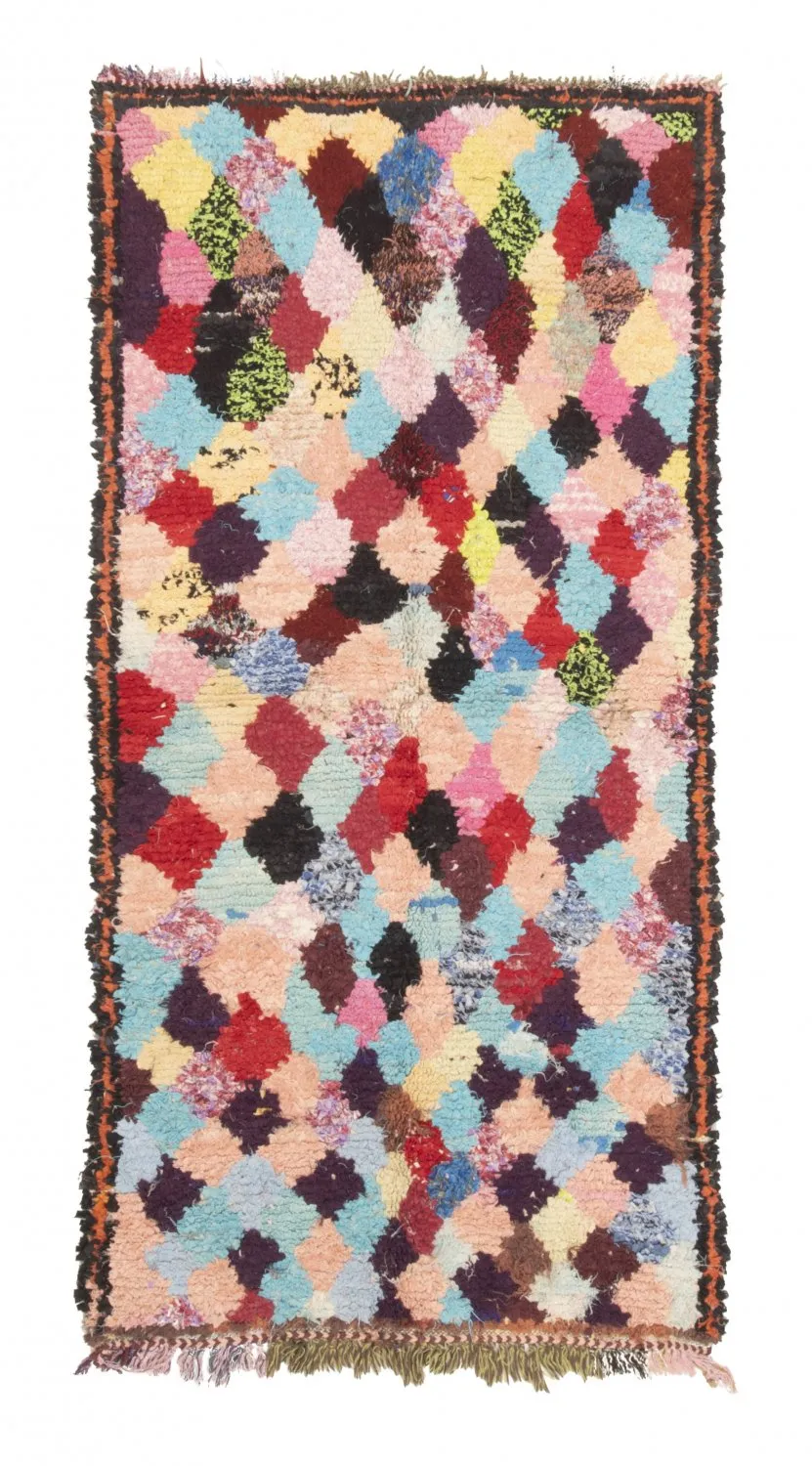 Berberyjskie Dywany Boucherouite Z Maroka 170 x 80 cm