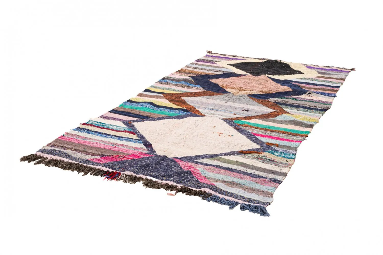 Berberyjskie Dywany Boucherouite Z Maroka 130 x 250 cm