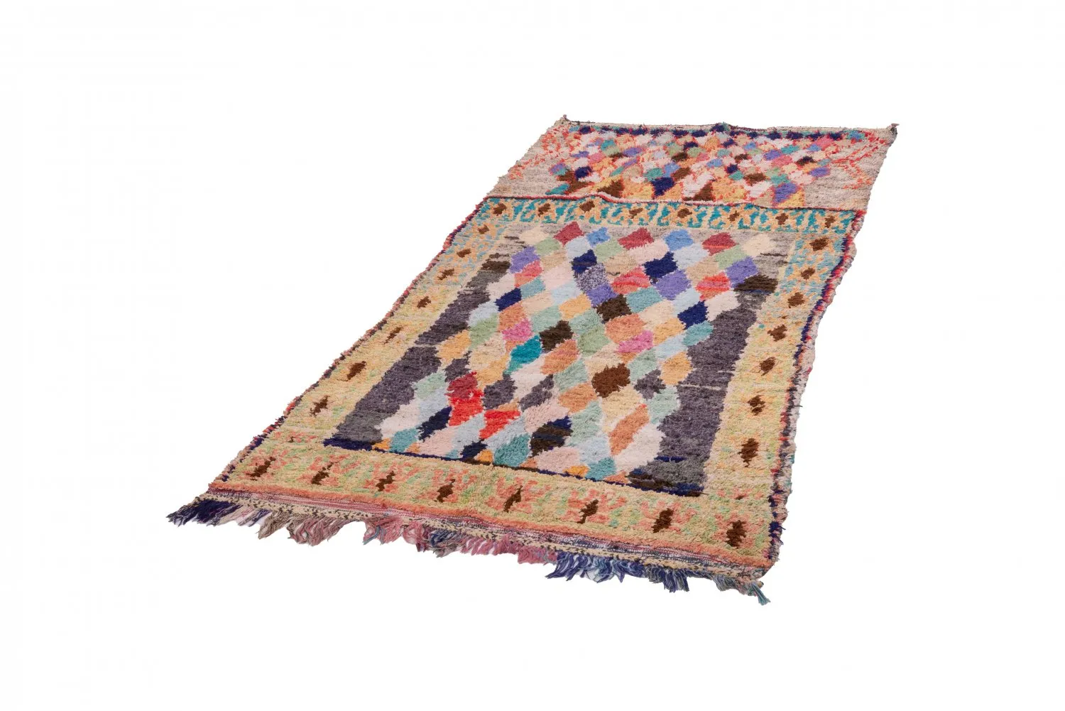 Berberyjskie Dywany Boucherouite Z Maroka 255 x 115 cm