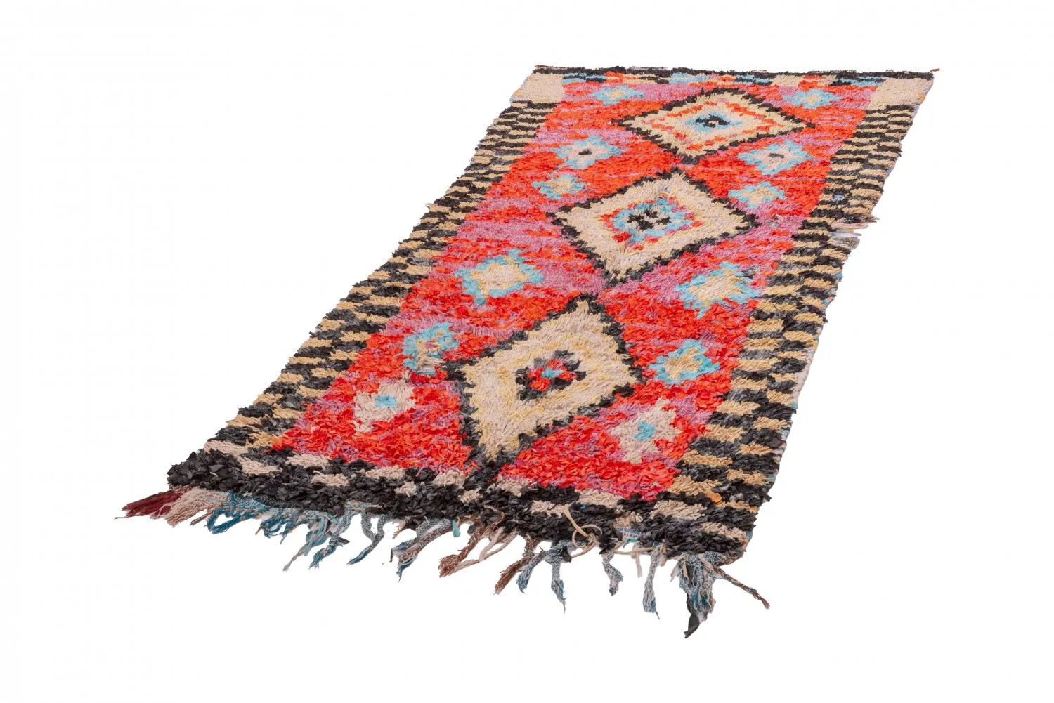 Berberyjskie Dywany Boucherouite Z Maroka 235 x 105 cm