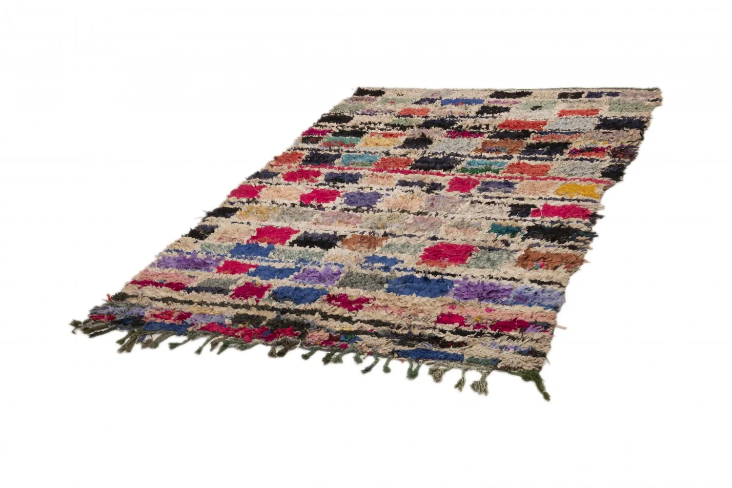 Berberyjskie Dywany Boucherouite Z Maroka 230 x 135 cm