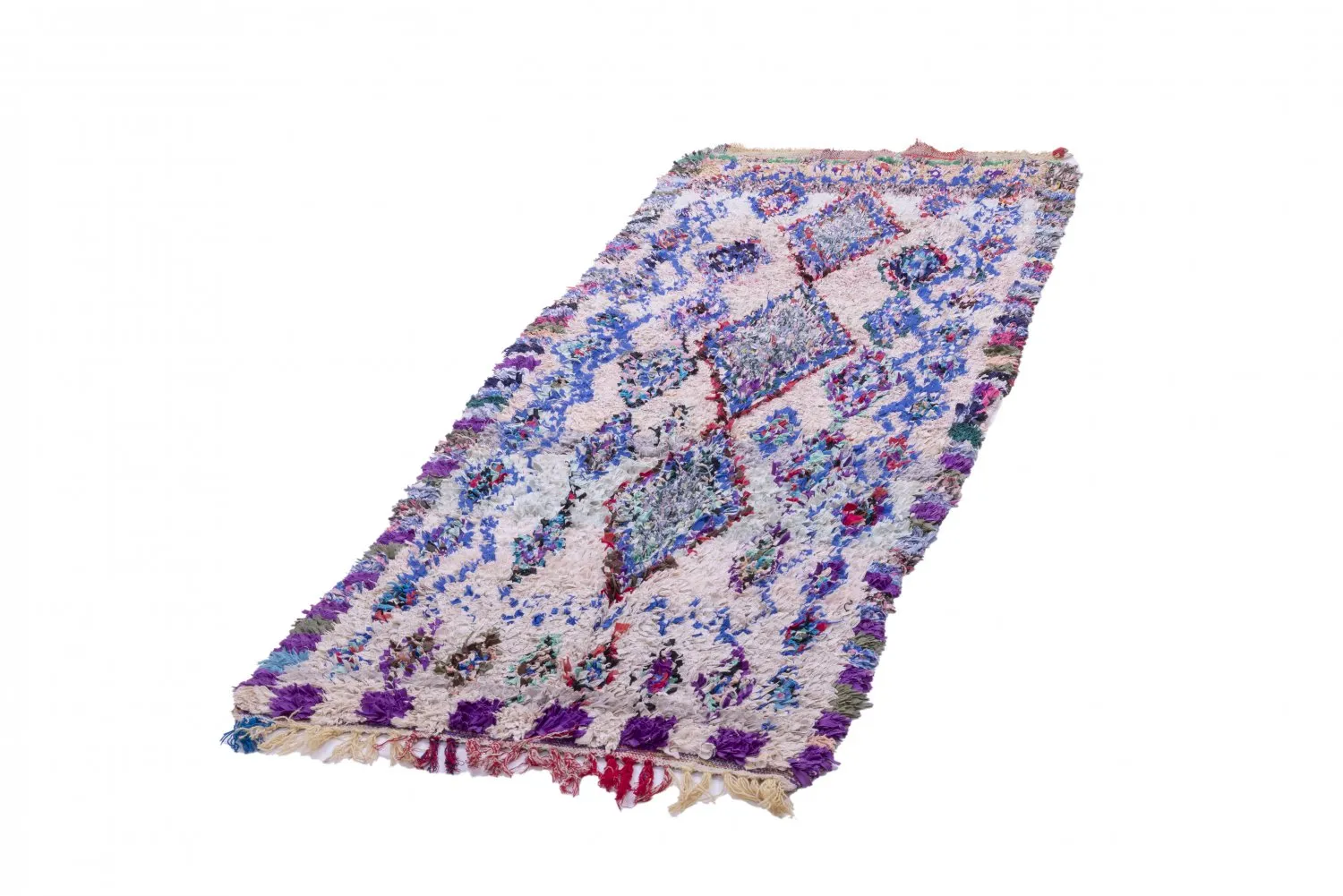Berberyjskie Dywany Boucherouite Z Maroka 250 x 90 cm
