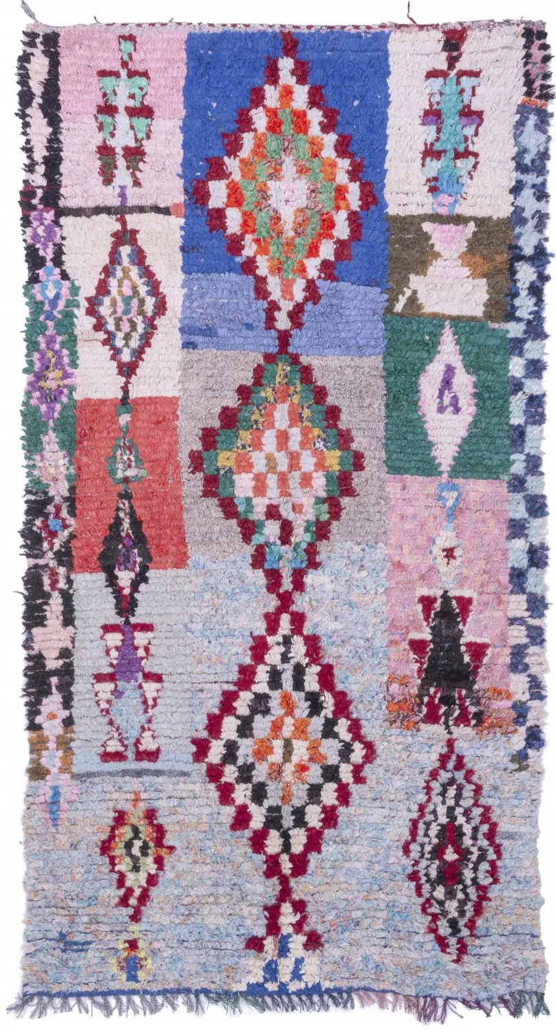 Berberyjskie Dywany Boucherouite Z Maroka 250 x 125 cm
