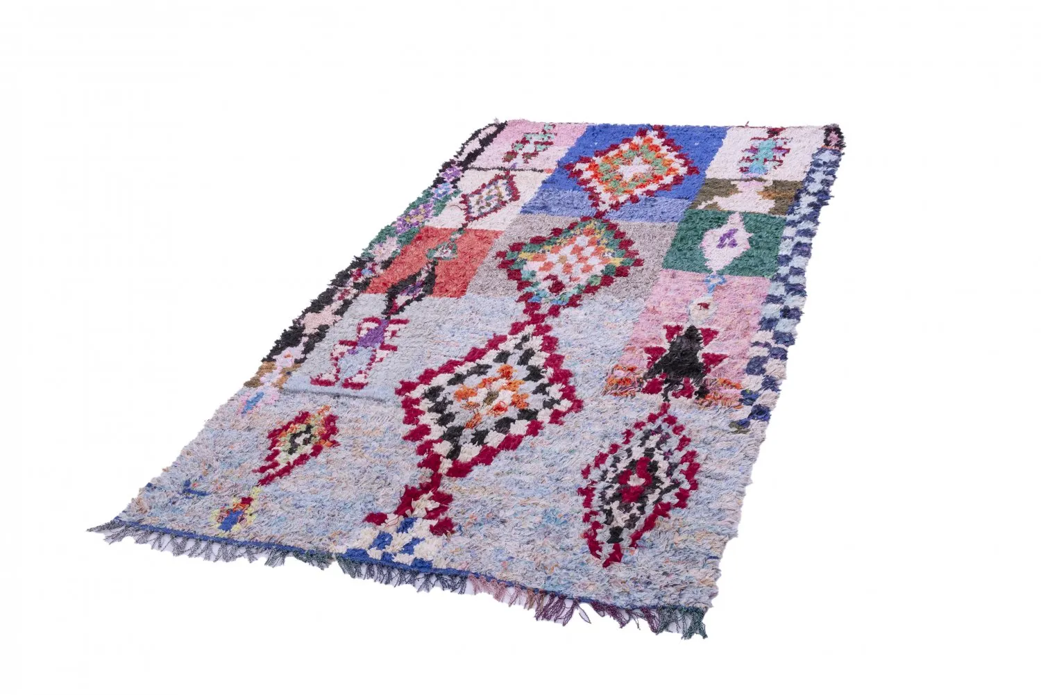 Berberyjskie Dywany Boucherouite Z Maroka 250 x 125 cm