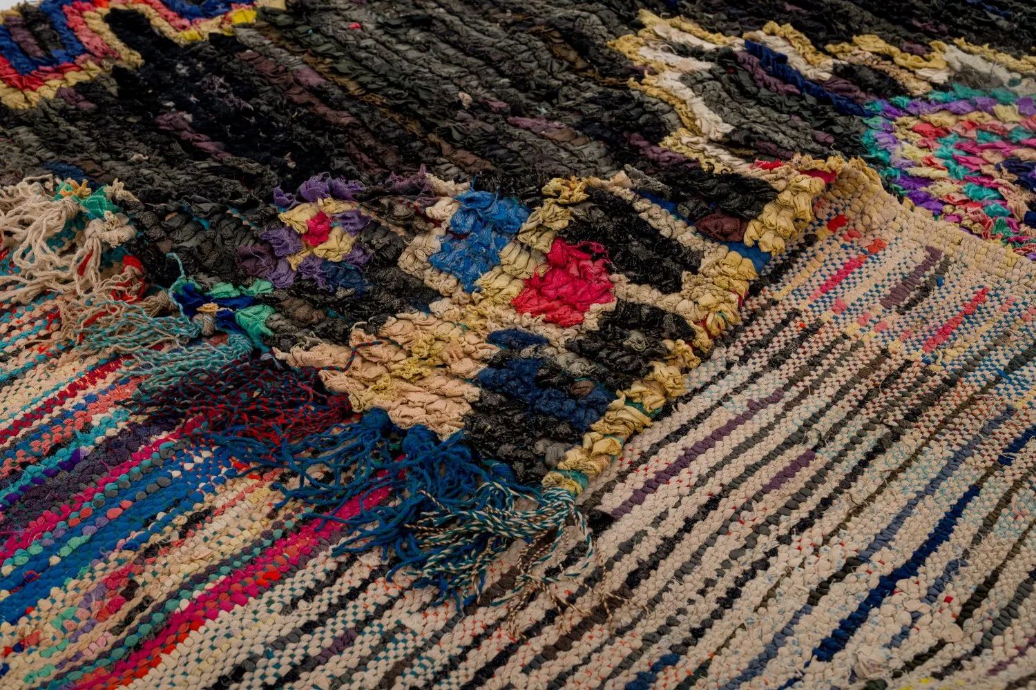 Berberyjskie Dywany Boucherouite Z Maroka 275 x 145 cm