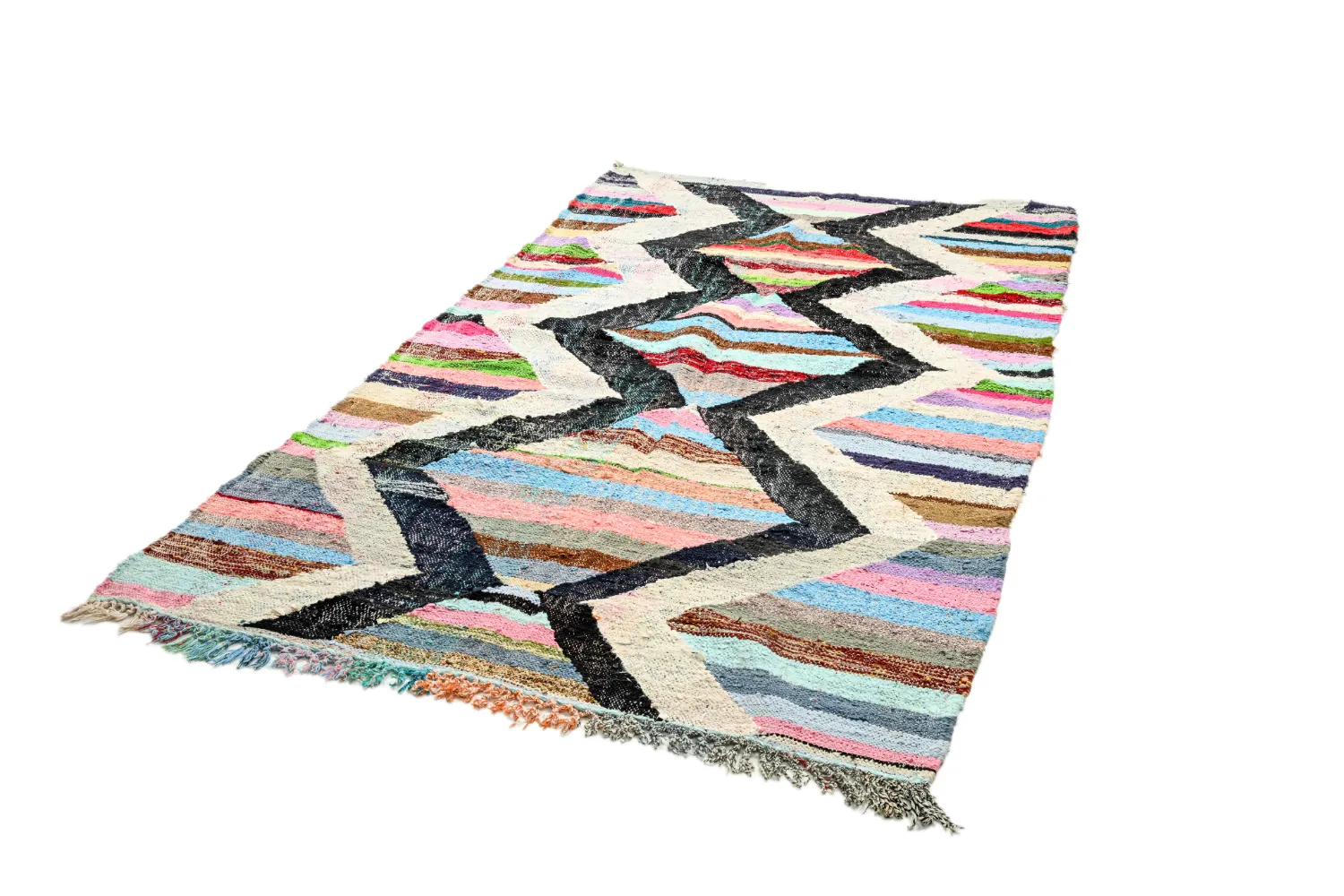 Berberyjskie Dywany Boucherouite Z Maroka 145 x 245 cm