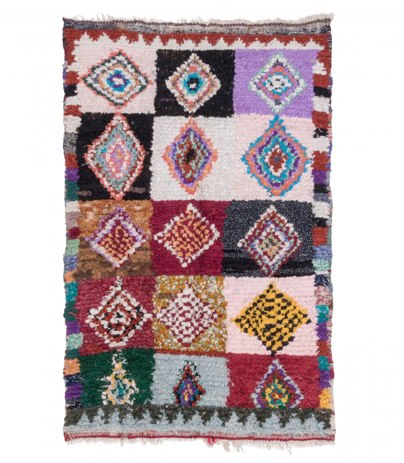 Berberyjskie Dywany Boucherouite Z Maroka 205 x 120 cm