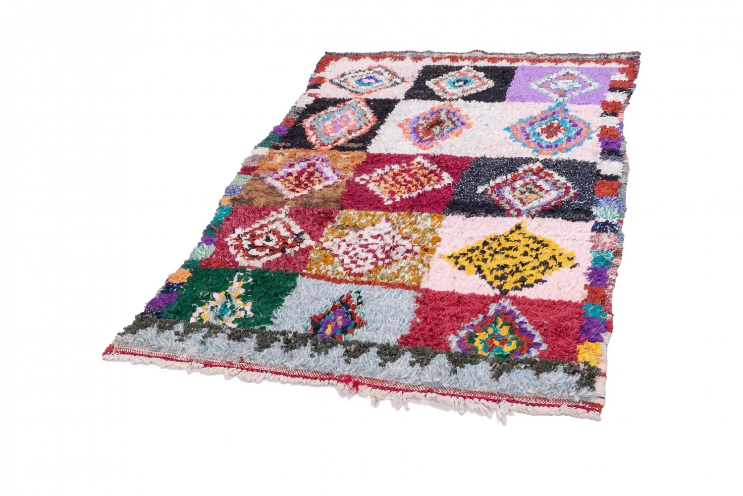 Berberyjskie Dywany Boucherouite Z Maroka 205 x 120 cm