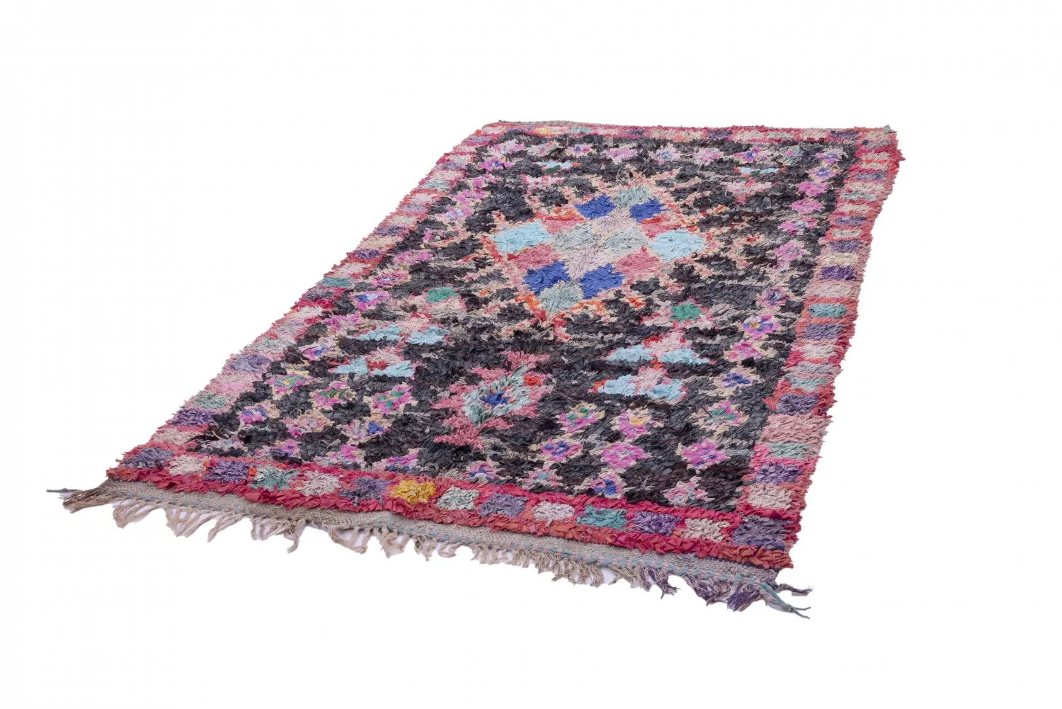 Berberyjskie Dywany Boucherouite Z Maroka 210 x 125 cm