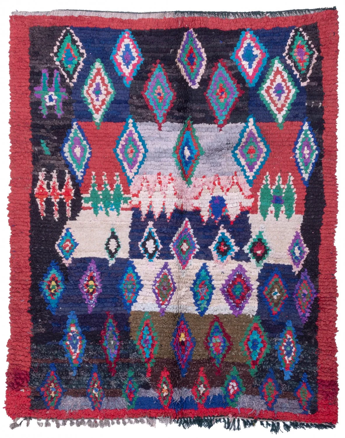 Berberyjskie Dywany Boucherouite Z Maroka 190 x 160 cm