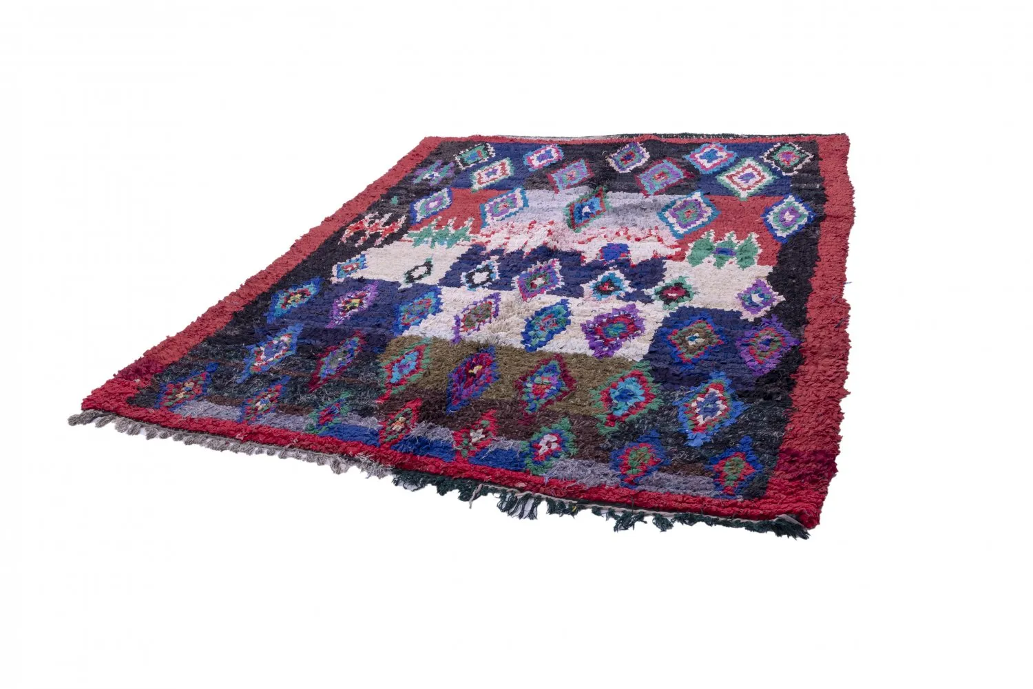 Berberyjskie Dywany Boucherouite Z Maroka 190 x 160 cm