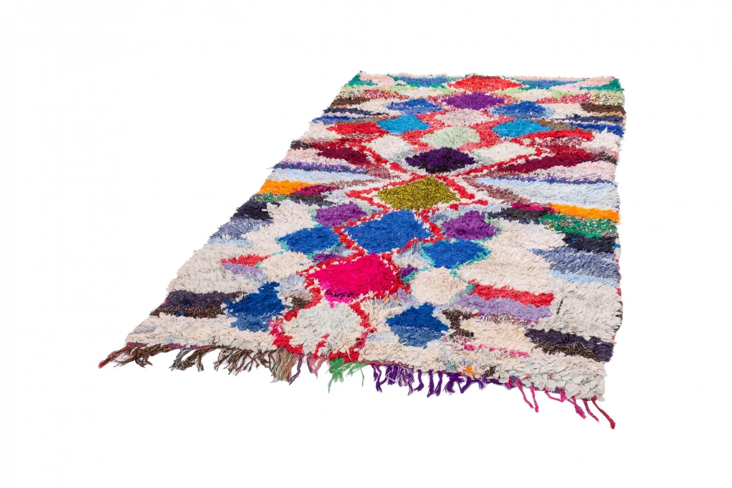 Berberyjskie Dywany Boucherouite Z Maroka 245 x 140 cm