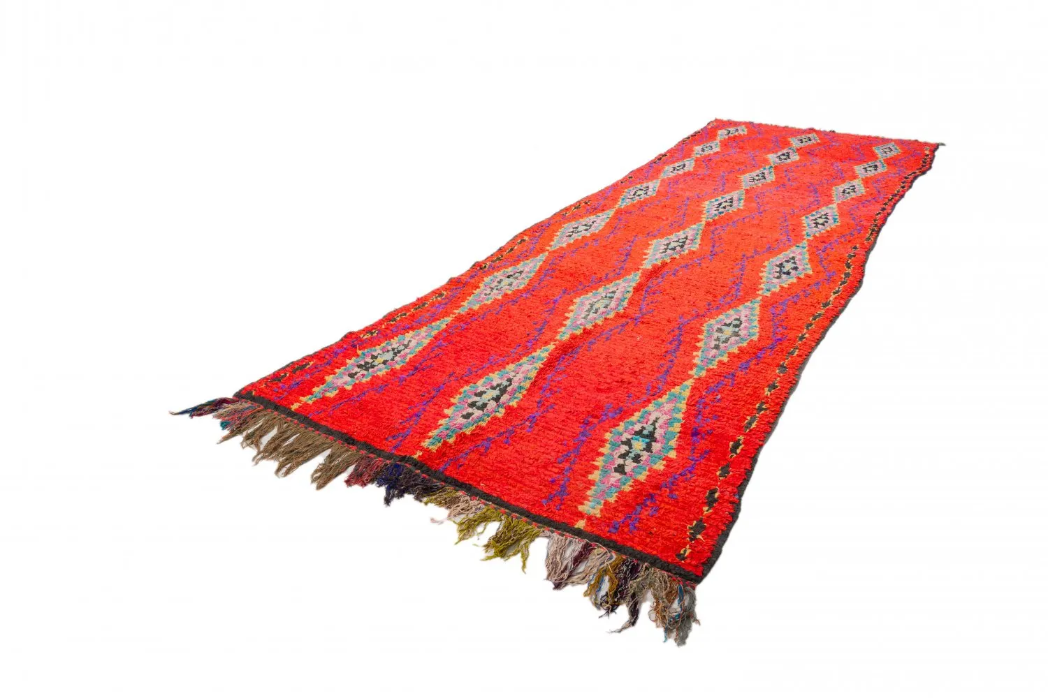 Berberyjskie Dywany Boucherouite Z Maroka 440 x 135 cm