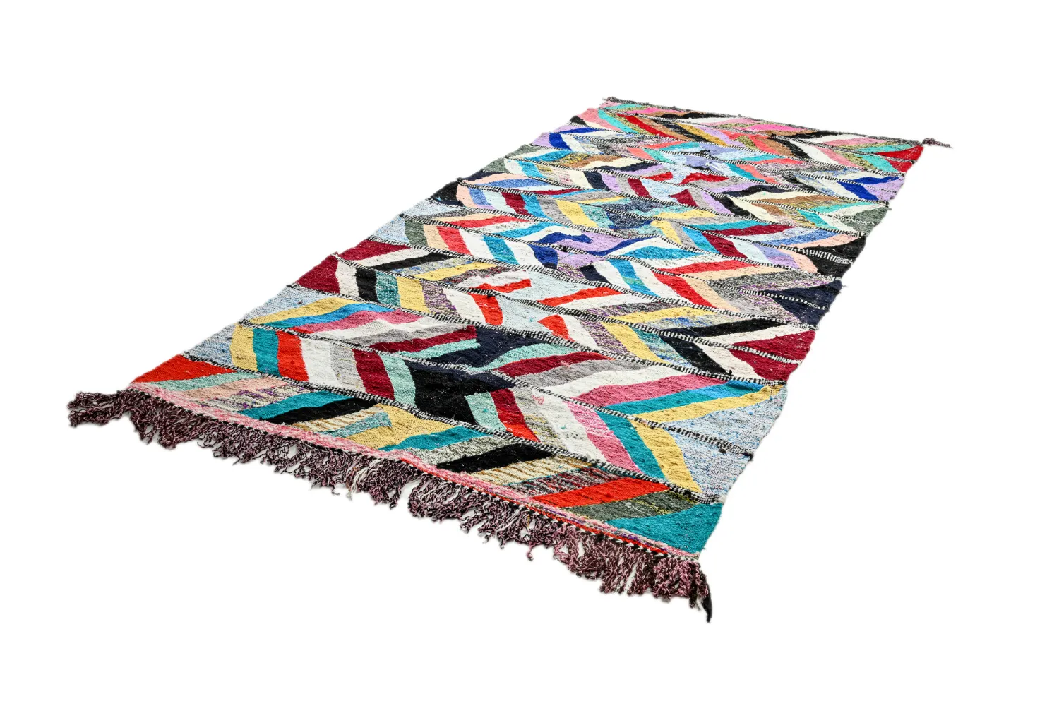 Berberyjskie Dywany Boucherouite Z Maroka 150 x 320 cm