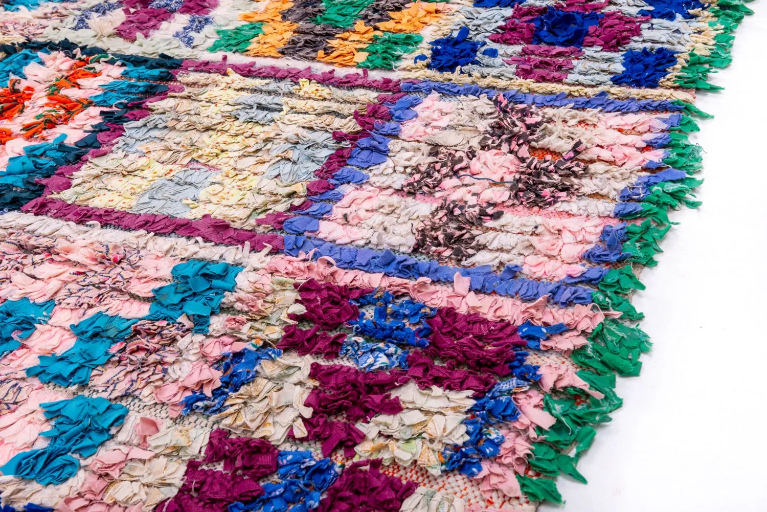 Berberyjskie Dywany Boucherouite Z Maroka 195 x 150 cm