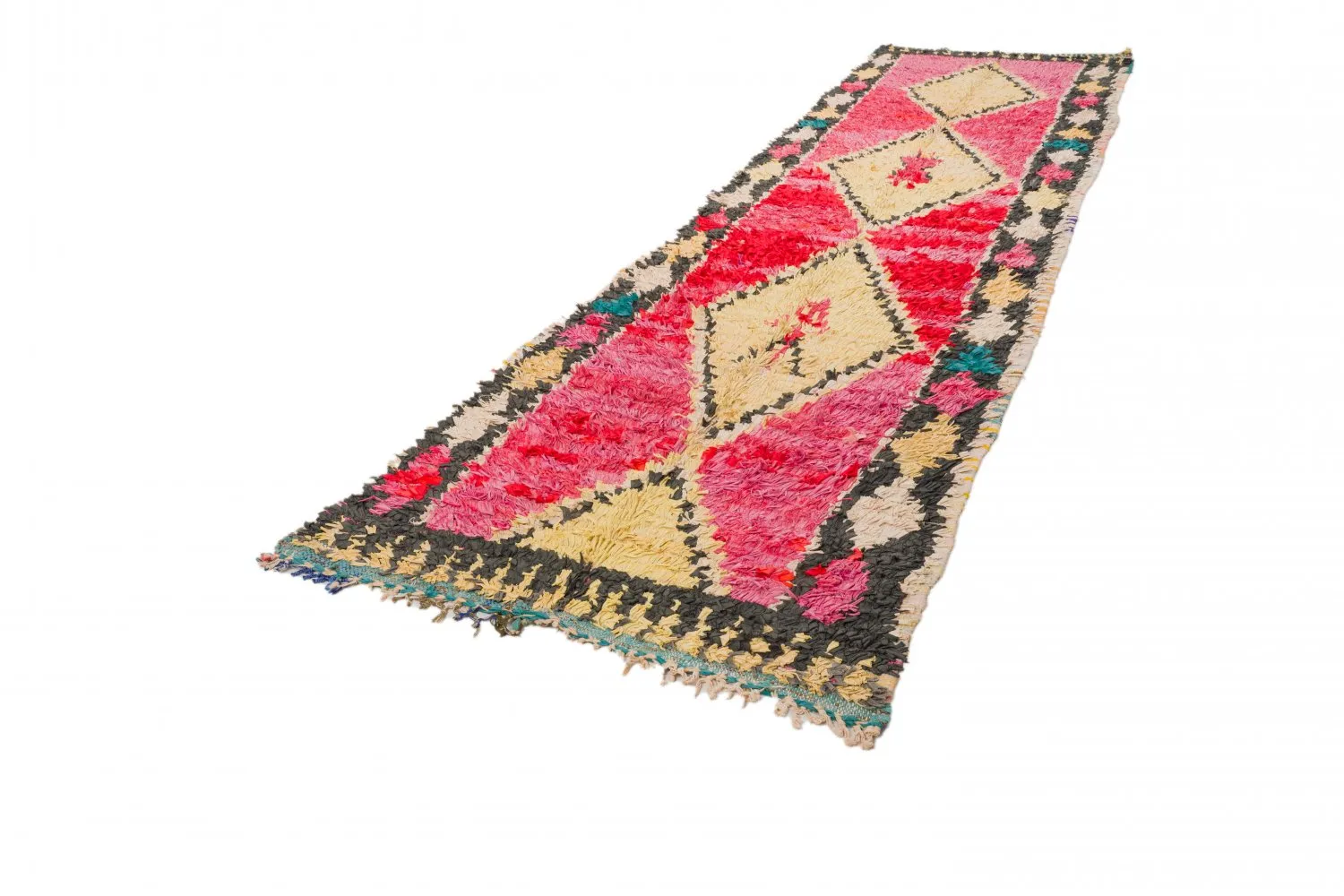 Berberyjskie Dywany Boucherouite Z Maroka 390 x 150 cm
