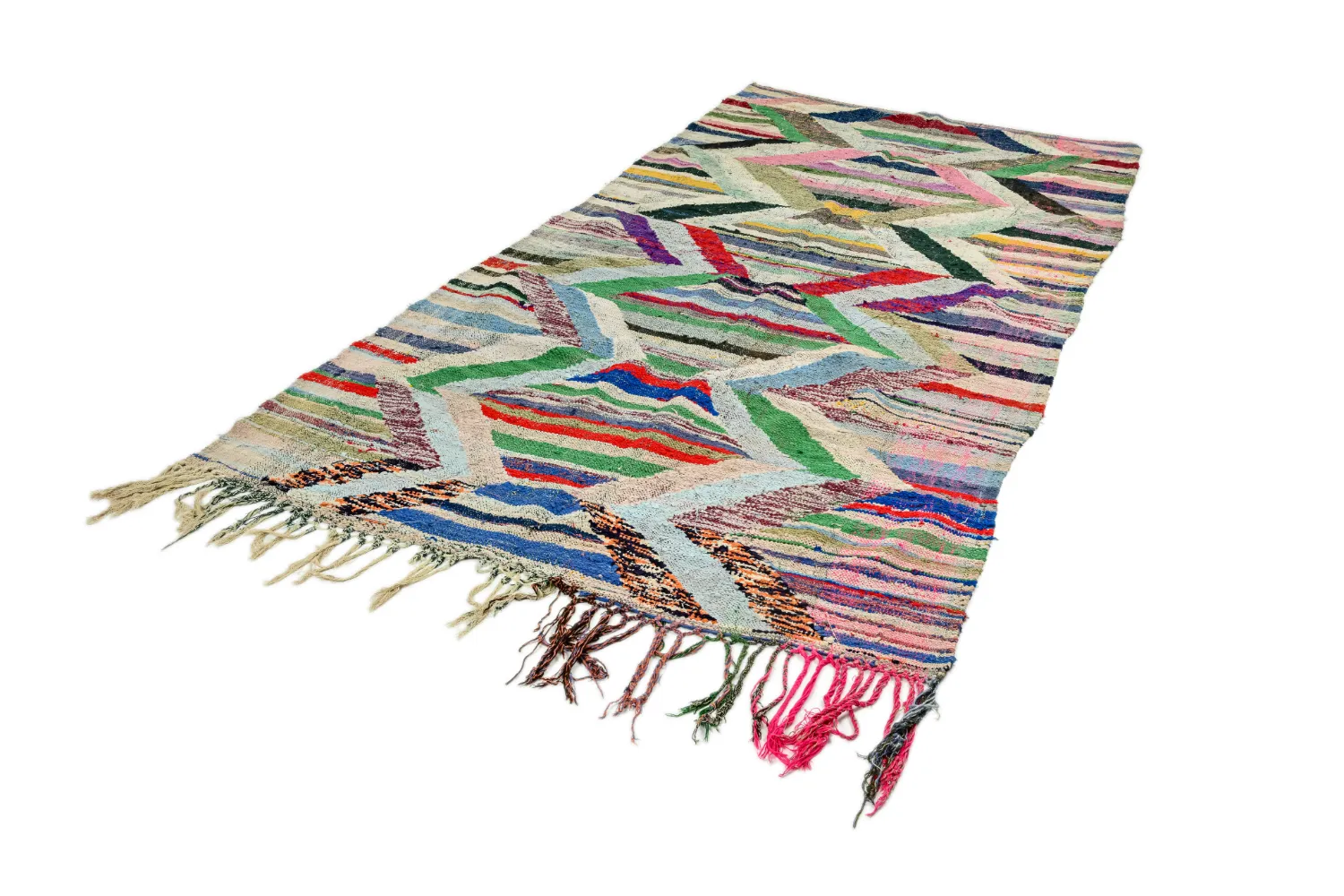 Berberyjskie Dywany Boucherouite Z Maroka 145 x 295 cm