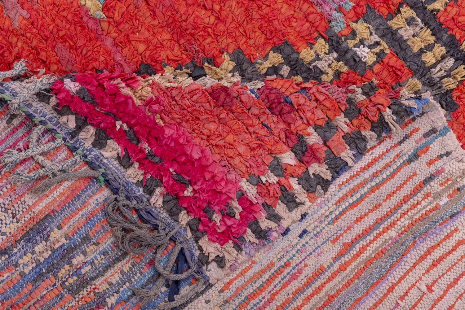 Berberyjskie Dywany Boucherouite Z Maroka 250 x 130 cm