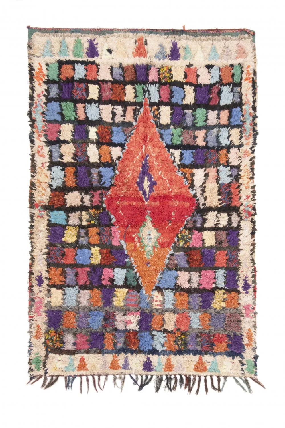 Berberyjskie Dywany Boucherouite Z Maroka 195 x 125 cm