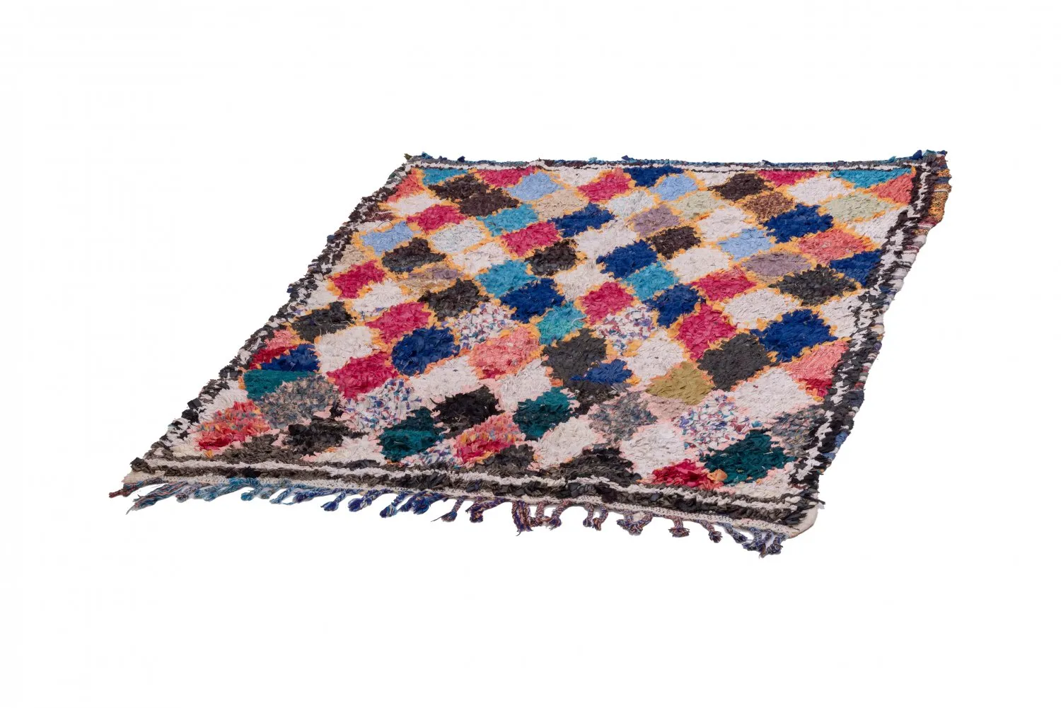 Berberyjskie Dywany Boucherouite Z Maroka 185 x 150 cm