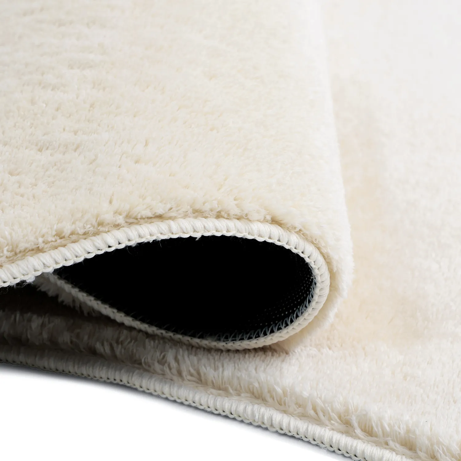 Asymetryczny Falowany Dywan Shaggy - Aranga Super Soft Fur (beżowy)