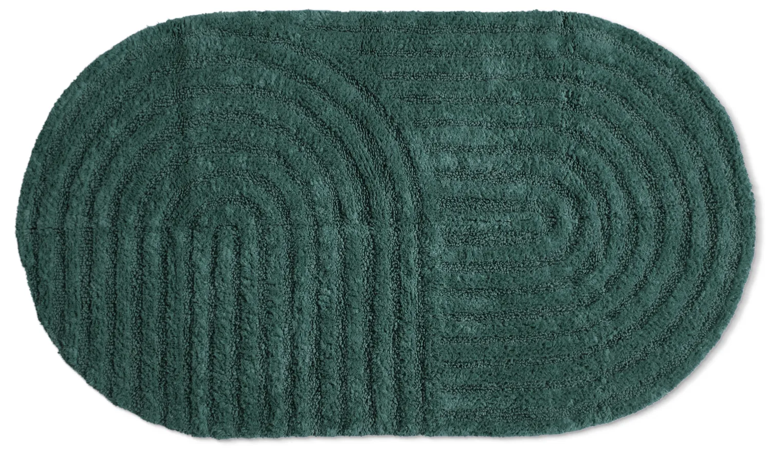 Owalna mata łazienkowa - Embla (ciemnozielony)