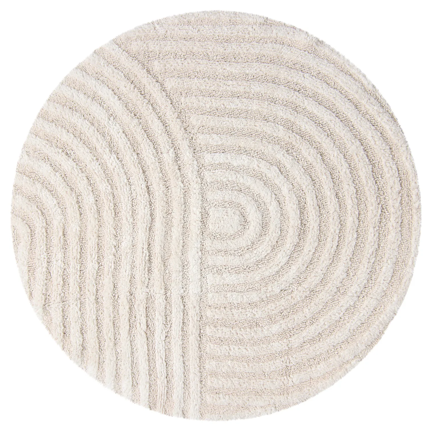 Okrągła mata łazienkowa - Embla (off-white)