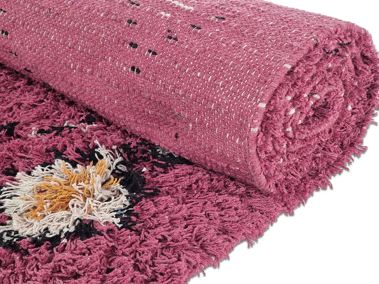 Dywany shaggy - Nyle Natural Cotton Shaggy (różowy/multi)
