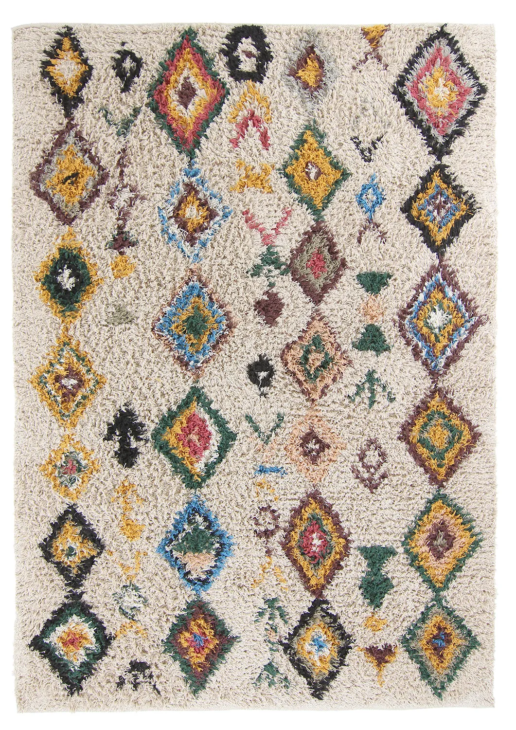 Dywany shaggy - Siddel Natural Cotton Shaggy (beżowy/multi)