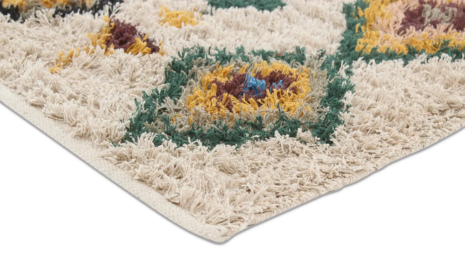 Dywany shaggy - Siddel Natural Cotton Shaggy (beżowy/multi)