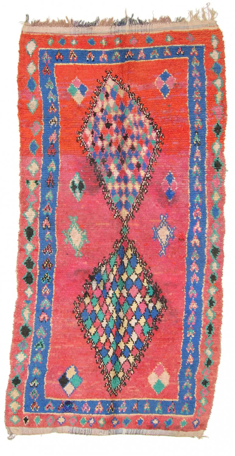 Berberyjskie Dywany Boucherouite Z Maroka 330 x 150 cm