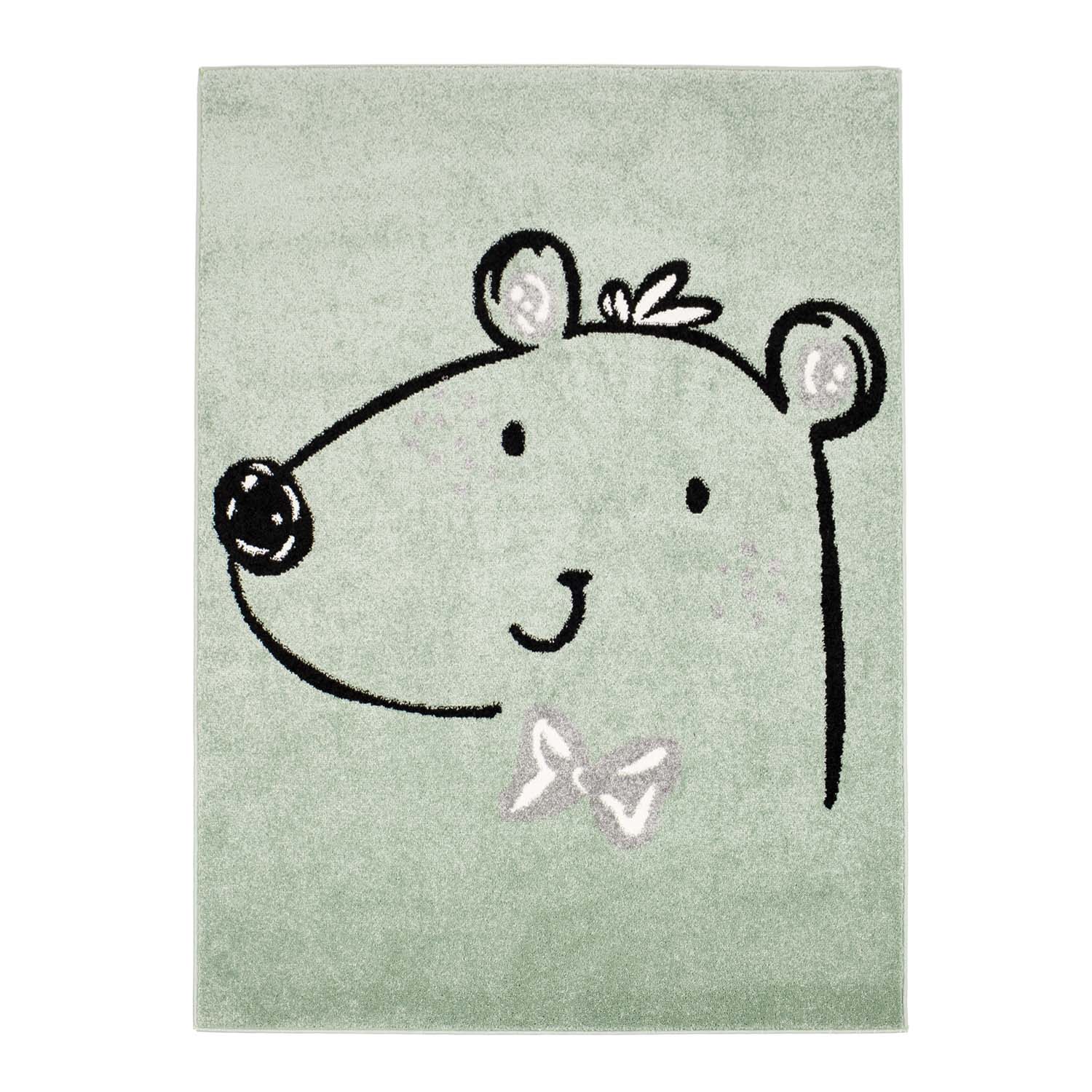 Dywan do pokoju dziecięcego DYWAN DZIECICĘY dla chłopca ze zwierzęciem Bubble Bear zielony Niedźwiedź