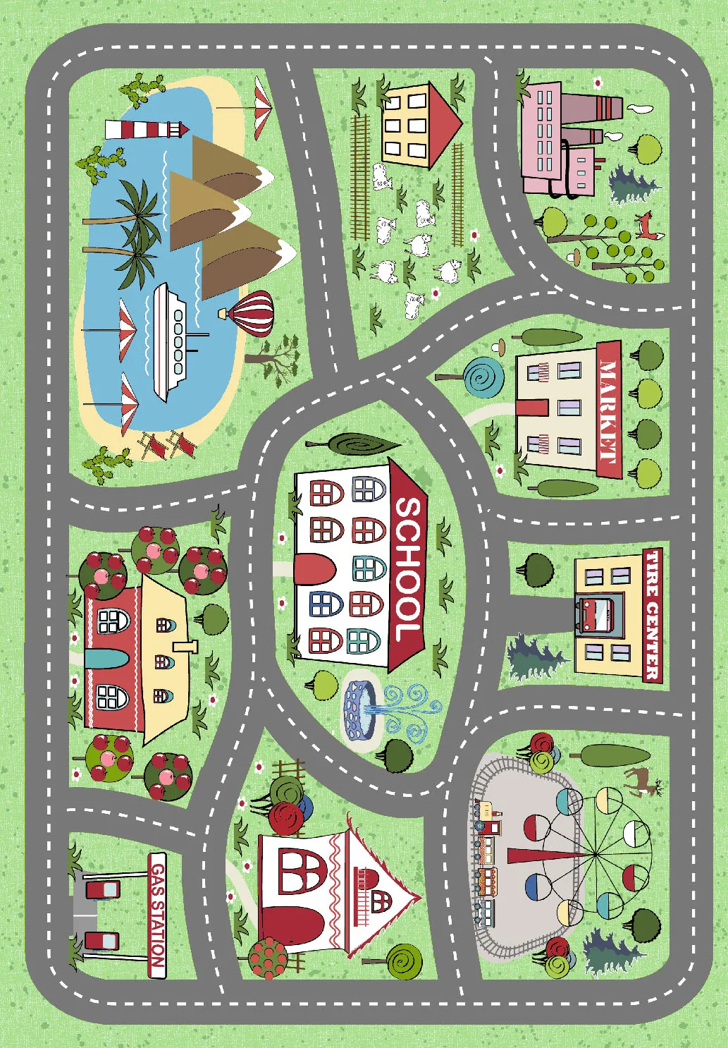 Dywan dziecicęy - City Town (multi)