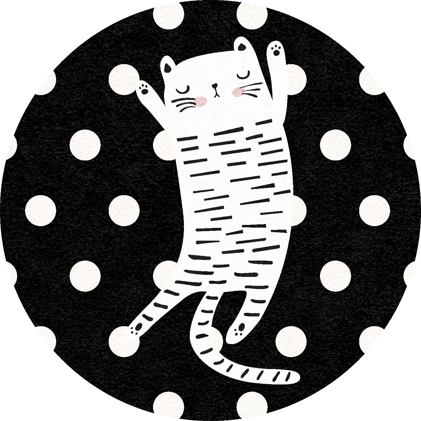 Okrągły dywan - Sleepy Kitten (multi)