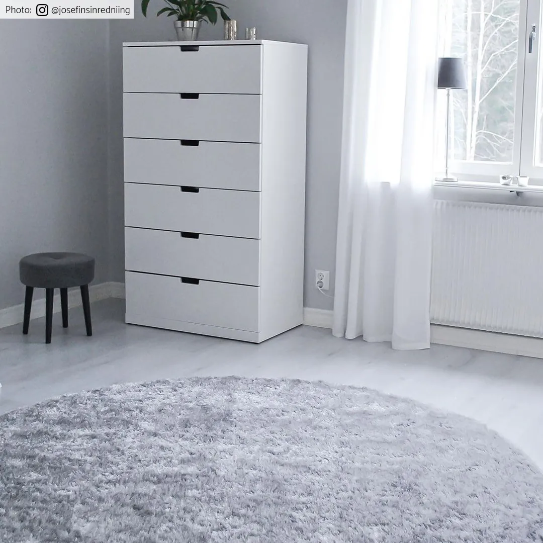 Okrągły dywan - Cosy (srebro)