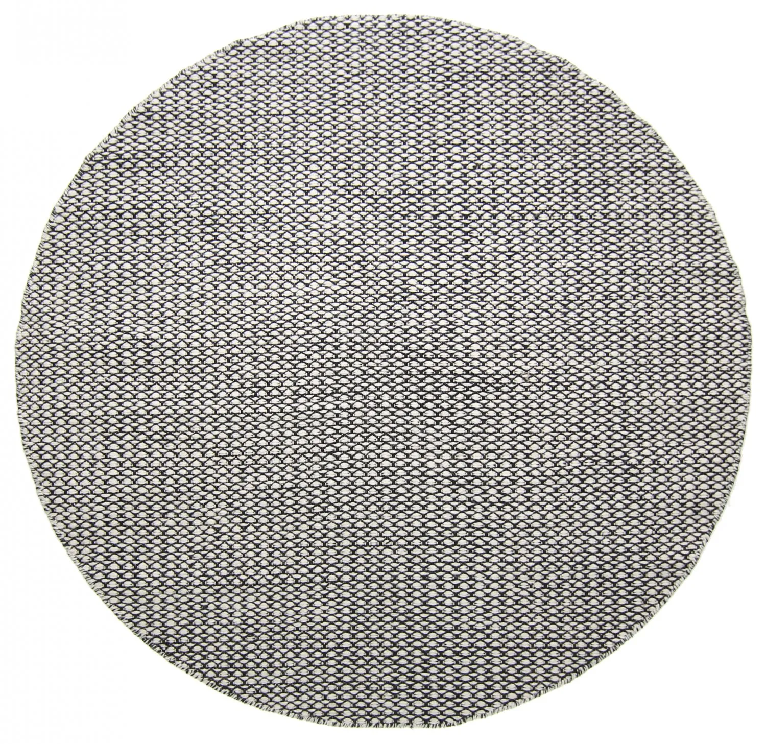 Okrągły dywan - Delly (sczarny/biały)