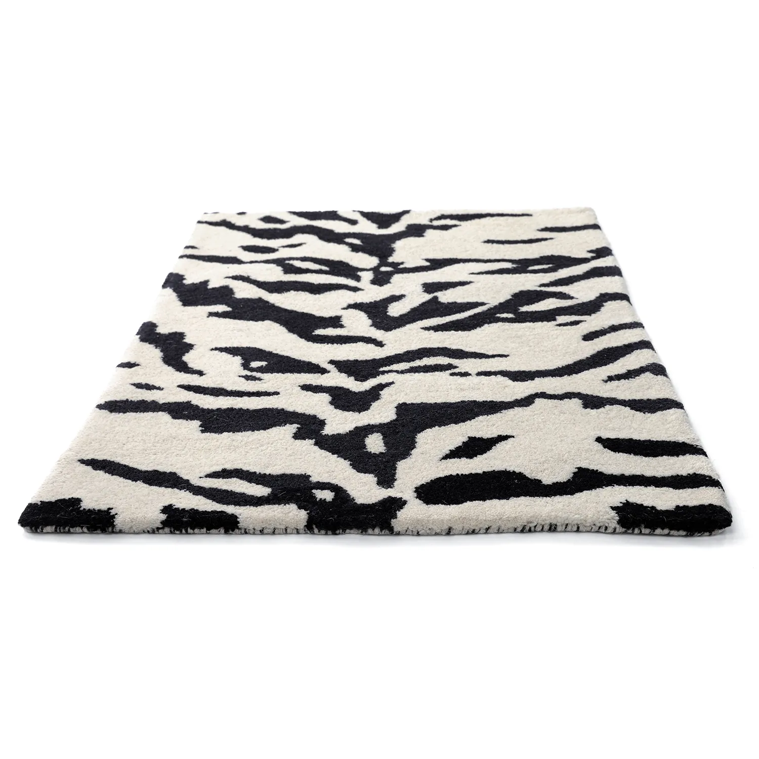 Wycieraczka do drzwi - Zebra Tufted Wool Premium (biały/czarny)