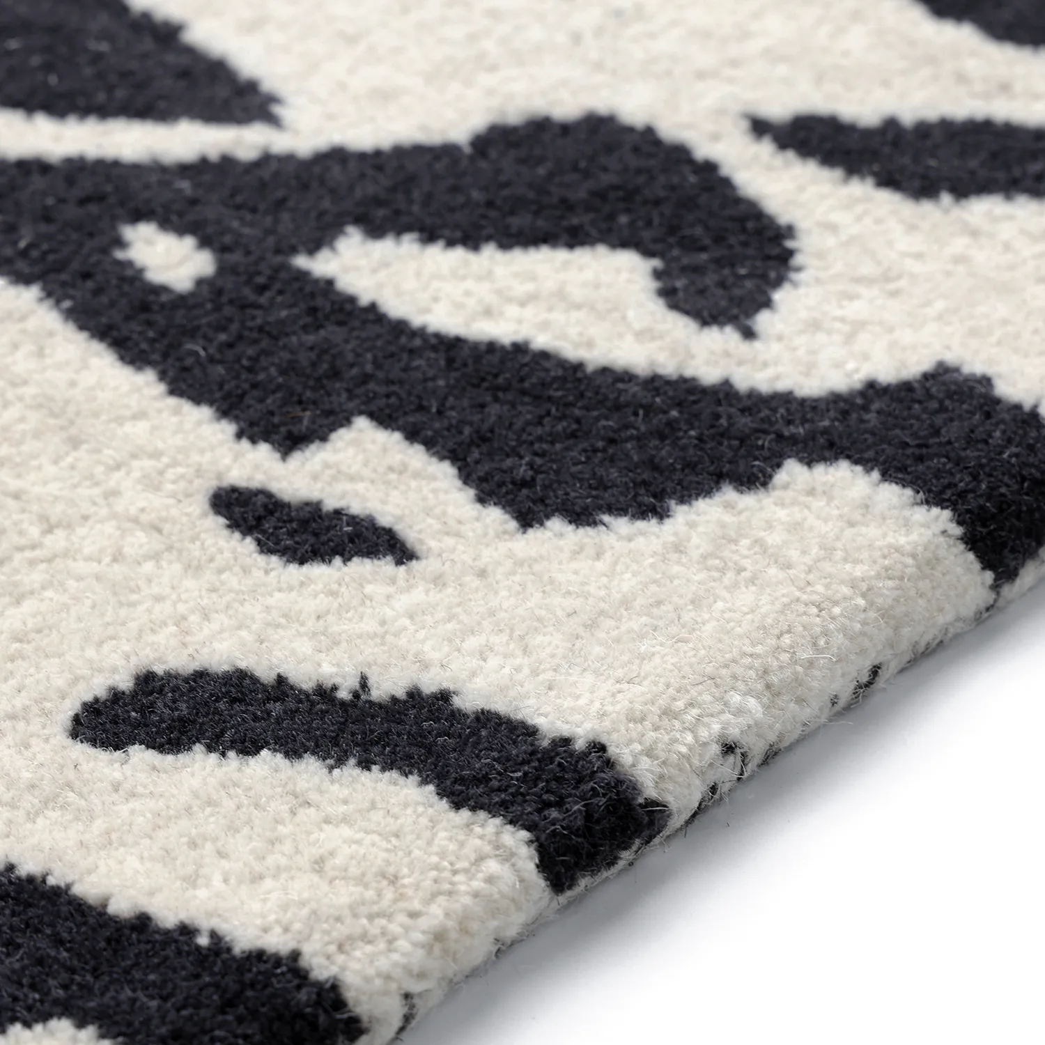 Wycieraczka do drzwi - Zebra Tufted Wool Premium (biały/czarny)