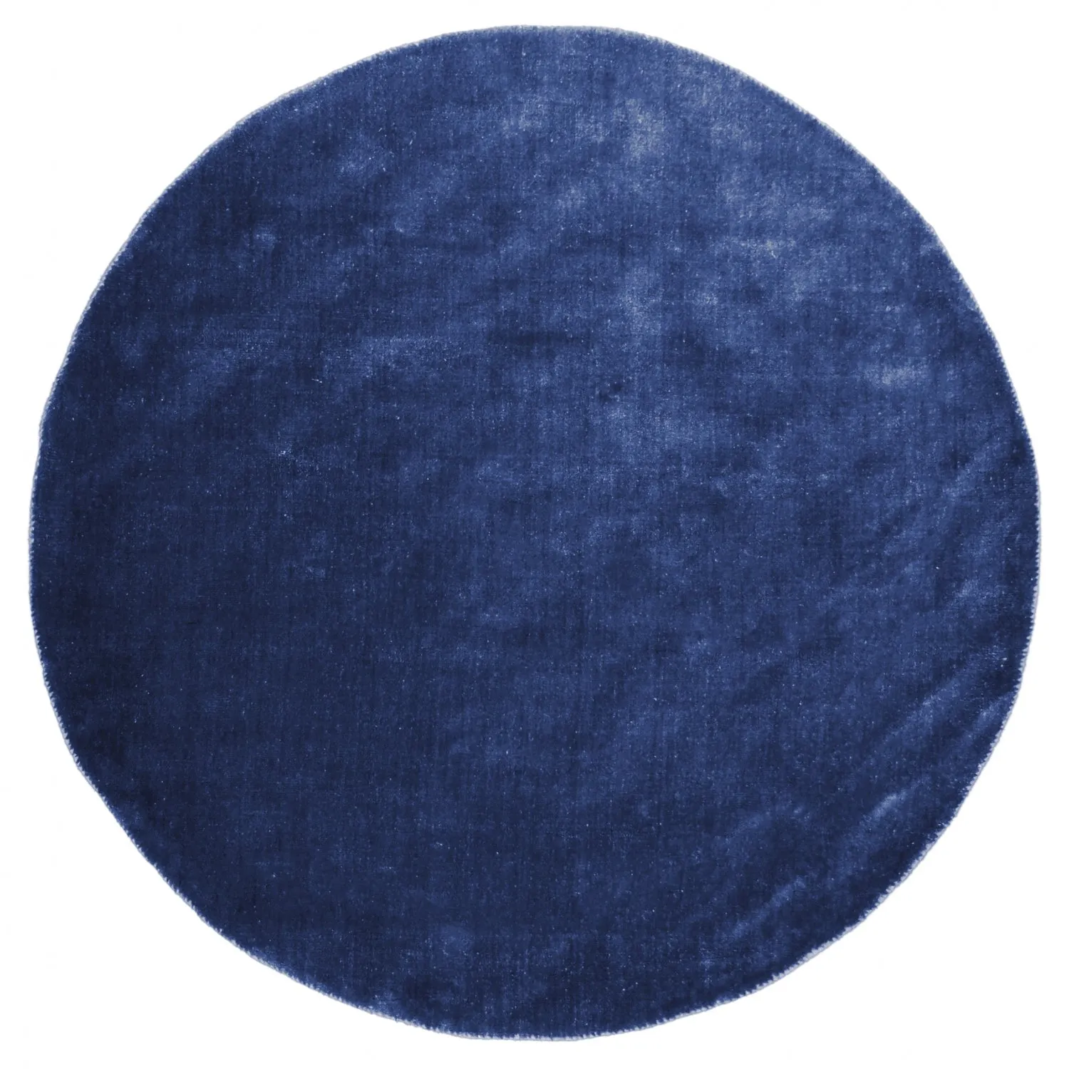 Okrągły dywan - Recycled PET with viscose look (navy)