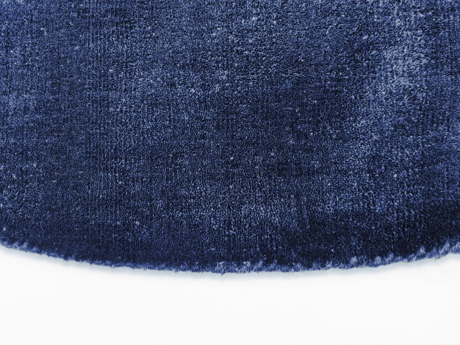 Okrągły dywan - Recycled PET with viscose look (navy)