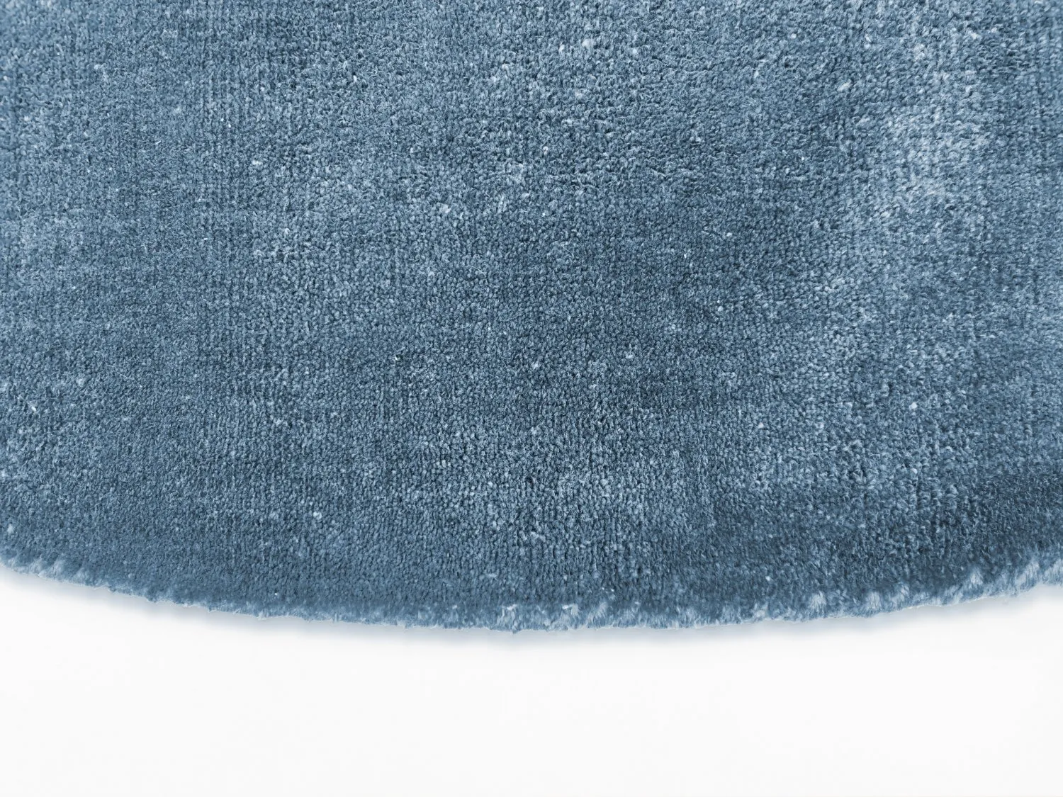 Okrągły dywan - Recycled PET with viscose look (niebieski)
