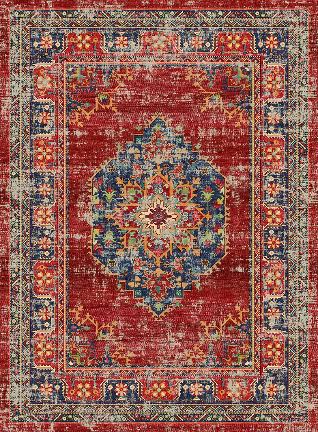 Dywan Wilton - Soussi (czerwony/multi)
