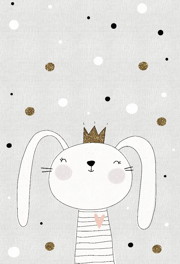 Dywan dziecicęy - Rabbit Crown (szary)