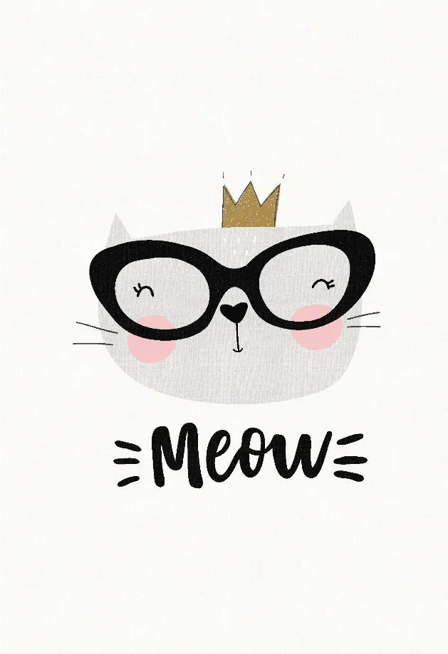 Dywan dziecicęy - Reading Cat (biały)