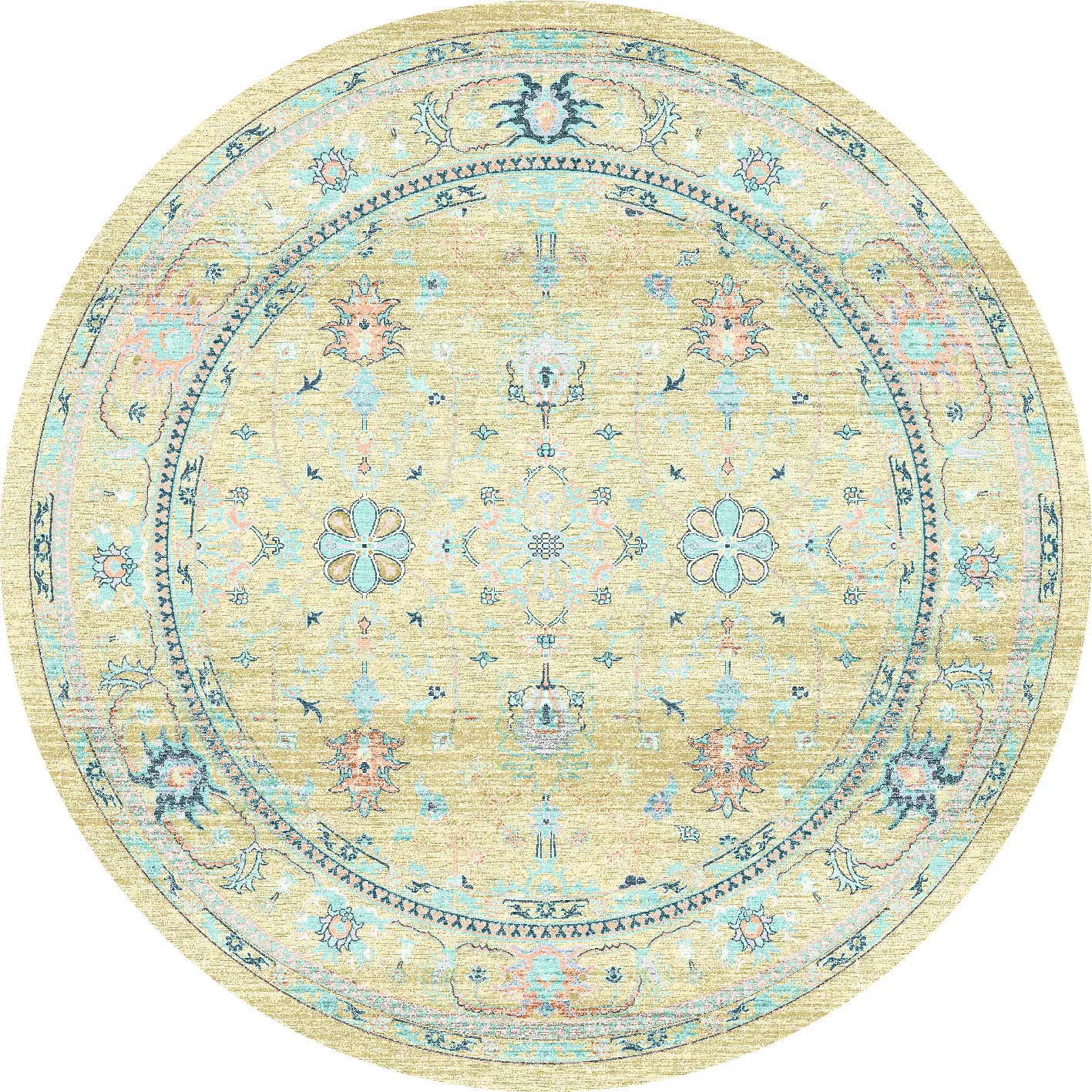 Okrągły dywan - Livley (żółty)